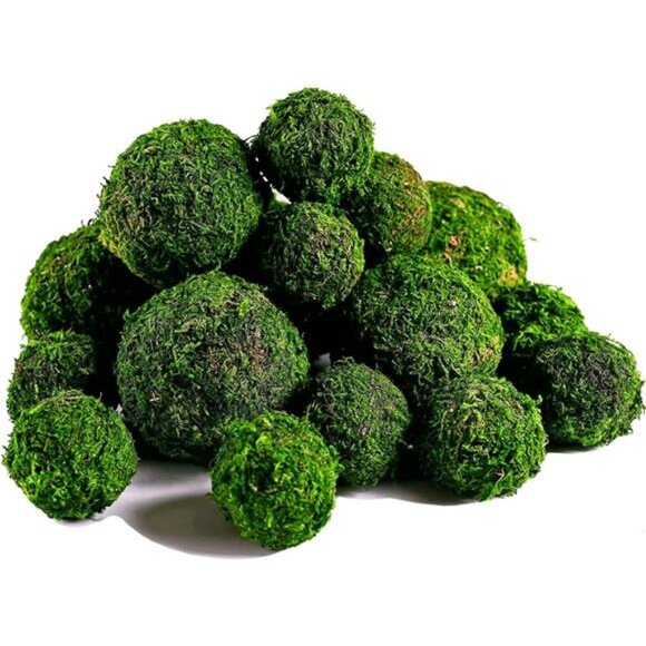 Moss Balls, 18 PCS Decorative Balls for Centerpiece Bowls Natural Dried Balls - Picture 1 of 8